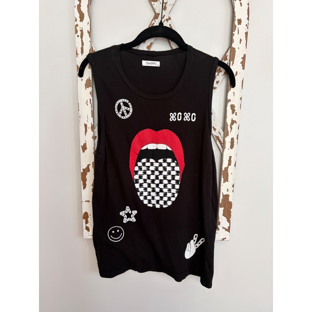 Lauren Moshi Checker Tongue Muscle Tank Size Medium